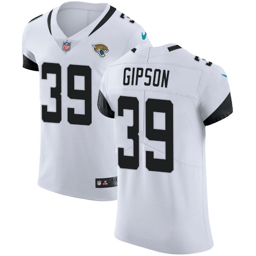 Nike Jaguars #39 Tashaun Gipson White Men's Stitched NFL Vapor Untouchable Elite Jersey
